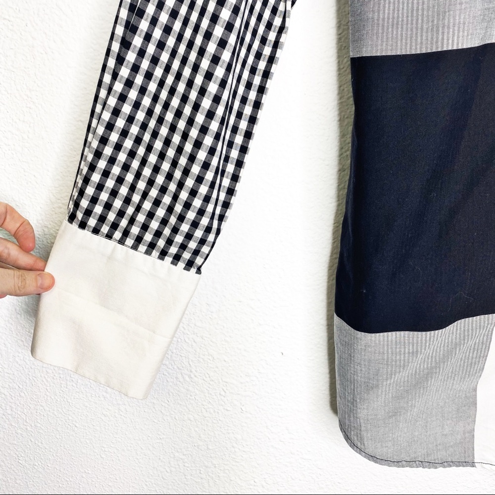 Adam Lippes Color Block Long Sleeve Button Up - image 3